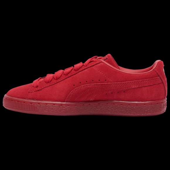 Puma Suede Classic Low Top Womens Casual Shoes Triple Red 381587-01 NEW Sz 6.5 - Picture 4 of 6